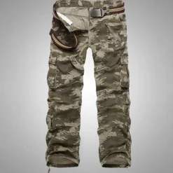 Discount OUKU Men's Cargo Pants Cargo Trousers Pocket Plain Comfort Breathable Outdoor Daily Going out Fashion Casual Gray Green Yellow camouflage