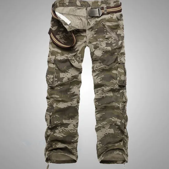 Discount OUKU Men's Cargo Pants Cargo Trousers Pocket Plain Comfort Breathable Outdoor Daily Going out Fashion Casual Gray Green Yellow camouflage