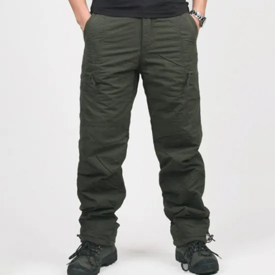 Best OUKU Men's Cargo Pants Cargo Trousers Combat Trousers Winter Pants Pocket Plain Comfort Breathable Outdoor Daily Going out Fashion Casual Black Green