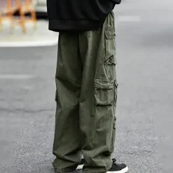 Hot OUKU Men's Cargo Pants Cargo Trousers Flap Pocket Plain Comfort Breathable Outdoor Daily Going out Fashion Casual Army Green
