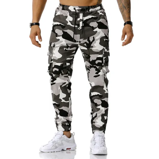 Best OUKU Men's Cargo Pants Cargo Trousers Trousers Camo Pants Elastic Waist Flap Pocket Camouflage Full Length Work Holiday Cotton Blend Stylish Casual / Sporty Army Green Red Micro-elastic
