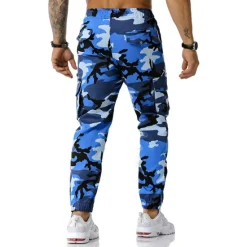 Best OUKU Men's Cargo Pants Cargo Trousers Trousers Camo Pants Elastic Waist Flap Pocket Camouflage Full Length Work Holiday Cotton Blend Stylish Casual / Sporty Army Green Red Micro-elastic