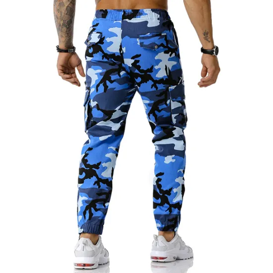 Best OUKU Men's Cargo Pants Cargo Trousers Trousers Camo Pants Elastic Waist Flap Pocket Camouflage Full Length Work Holiday Cotton Blend Stylish Casual / Sporty Army Green Red Micro-elastic