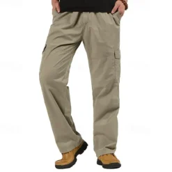 OUKU Men's Cargo Pants Cargo Trousers Combat Trousers Pocket Plain Comfort Breathable Outdoor Daily Going out Fashion Casual Army Yellow Black