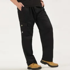 OUKU Men's Cargo Pants Cargo Trousers Combat Trousers Pocket Plain Comfort Breathable Outdoor Daily Going out Fashion Casual Army Yellow Black