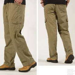 OUKU Men's Cargo Pants Cargo Trousers Combat Trousers Pocket Plain Comfort Breathable Outdoor Daily Going out Fashion Casual Army Yellow Black