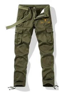 New OUKU Men's Cargo Pants Cargo Trousers Work Pants Multi Pocket Cow Arrow Outdoor Full Length Outdoor Sports Outdoor Casual Sports Fashion Army Green Khaki Micro-elastic