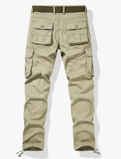 New OUKU Men's Cargo Pants Cargo Trousers Work Pants Multi Pocket Cow Arrow Outdoor Full Length Outdoor Sports Outdoor Casual Sports Fashion Army Green Khaki Micro-elastic