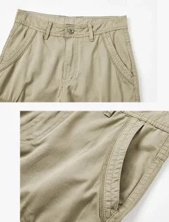 New OUKU Men's Cargo Pants Cargo Trousers Work Pants Multi Pocket Cow Arrow Outdoor Full Length Outdoor Sports Outdoor Casual Sports Fashion Army Green Khaki Micro-elastic