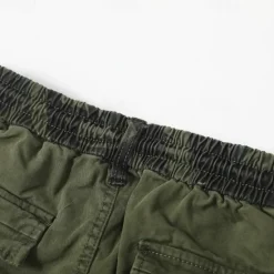 OUKU Men's Cargo Pants Cargo Trousers Patchwork Buttons Drawstring Camo Camouflage Wearable Outdoor Daily Camping & Hiking Fashion Classic Black Army Green