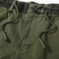 OUKU Men's Cargo Pants Cargo Trousers Patchwork Buttons Drawstring Camo Camouflage Wearable Outdoor Daily Camping & Hiking Fashion Classic Black Army Green