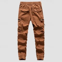 Best OUKU Men's Cargo Pants Cargo Trousers Hiking Pants Buttons Elastic Waist Multi Pocket Plain Wearable Outdoor Daily Camping & Hiking Fashion Classic Black Army Green
