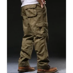 Sale OUKU Men's Cargo Pants Cargo Trousers Hiking Pants Pocket Plain Comfort Breathable Outdoor Daily Going out Fashion Casual Army Yellow Black Micro-elastic
