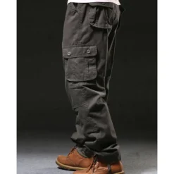 Sale OUKU Men's Cargo Pants Cargo Trousers Hiking Pants Pocket Plain Comfort Breathable Outdoor Daily Going out Fashion Casual Army Yellow Black Micro-elastic