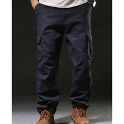Sale OUKU Men's Cargo Pants Cargo Trousers Hiking Pants Pocket Plain Comfort Breathable Outdoor Daily Going out Fashion Casual Army Yellow Black Micro-elastic