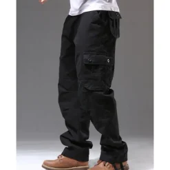 Sale OUKU Men's Cargo Pants Cargo Trousers Hiking Pants Pocket Plain Comfort Breathable Outdoor Daily Going out Fashion Casual Army Yellow Black Micro-elastic