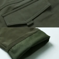 OUKU Men's Cargo Pants Cargo Trousers Combat Trousers Winter Pants Pocket Plain Comfort Breathable Outdoor Daily Going out Fashion Casual Black Army Green