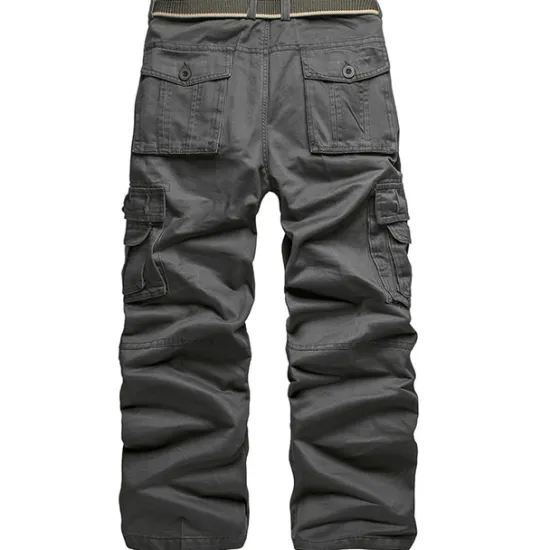 Sale OUKU Men's Cargo Pants Cargo Trousers Trousers Tactical Work Pants Classic Multi Pocket Plain Outdoor Full Length Daily Cotton Basic Tactical Slim Black White