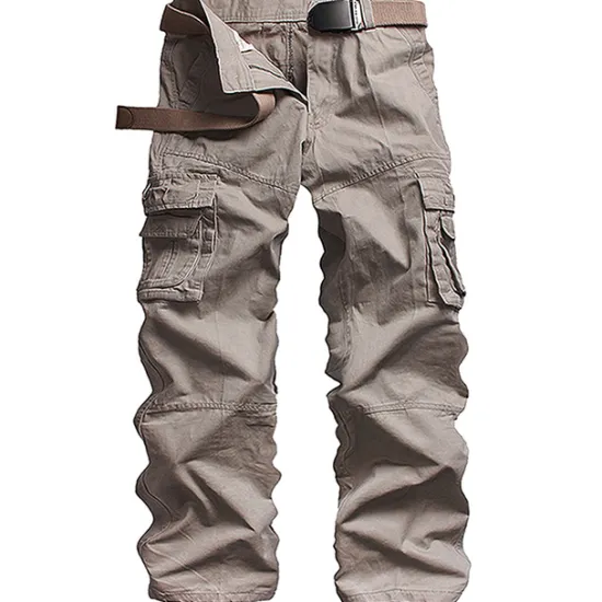 Sale OUKU Men's Cargo Pants Cargo Trousers Trousers Tactical Work Pants Classic Multi Pocket Plain Outdoor Full Length Daily Cotton Basic Tactical Slim Black White