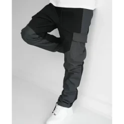Clearance OUKU Men's Cargo Pants Cargo Trousers Pocket Color Block Comfort Breathable Outdoor Daily Going out Fashion Casual Black