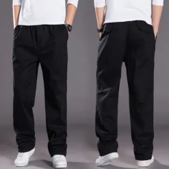 Best OUKU Men's Cargo Pants Cargo Trousers Trousers Elastic Waist Straight Leg Plain Outdoor Sports Full Length Casual Daily Stylish Classic Style ArmyGreen Black