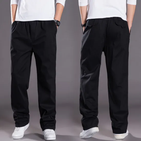 Best OUKU Men's Cargo Pants Cargo Trousers Trousers Elastic Waist Straight Leg Plain Outdoor Sports Full Length Casual Daily Stylish Classic Style ArmyGreen Black