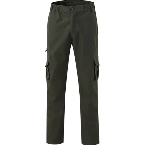 New OUKU Men's Cargo Pants Cargo Trousers Work Pants Elastic Waist Multi Pocket Straight Leg Plain Work Simple Casual Navy ArmyGreen
