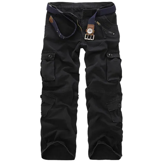 OUKU Men's Cargo Pants Cargo Trousers Tactical Pants Trousers Camo Pants Leg Drawstring Multi Pocket Camouflage Outdoor Work Streetwear Tactical Prairie camouflage naturals