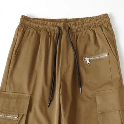 New OUKU Men's Cargo Pants Cargo Trousers Zipper Pocket Plain Comfort Breathable Outdoor Daily Going out Fashion Casual Black Khaki