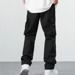 New OUKU Men's Cargo Pants Cargo Trousers Zipper Pocket Plain Comfort Breathable Outdoor Daily Going out Fashion Casual Black Khaki
