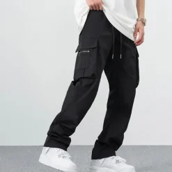 New OUKU Men's Cargo Pants Cargo Trousers Zipper Pocket Plain Comfort Breathable Outdoor Daily Going out Fashion Casual Black Khaki