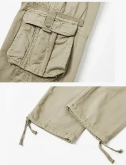 OUKU Men's Cargo Pants Cargo Trousers Work Pants Multi Pocket Graphic Cow Outdoor Full Length Outdoor Sports Outdoor Casual Classic Western Cowboy Yellow Army Green Micro-elastic