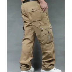 OUKU Men's Cargo Pants Cargo Trousers Combat Trousers Work Pants Pocket Plain Comfort Breathable Outdoor Daily Going out Fashion Casual Black Green