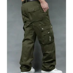 OUKU Men's Cargo Pants Cargo Trousers Combat Trousers Work Pants Pocket Plain Comfort Breathable Outdoor Daily Going out Fashion Casual Black Green