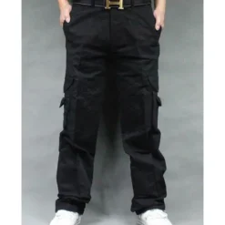 OUKU Men's Cargo Pants Cargo Trousers Combat Trousers Work Pants Pocket Plain Comfort Breathable Outdoor Daily Going out Fashion Casual Black Green