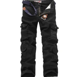 Clearance OUKU Men's Cargo Pants Cargo Trousers Combat Trousers Hiking Pants Pocket Plain Comfort Breathable Outdoor Daily Going out Fashion Casual Black Army Green