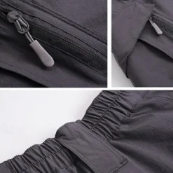 Sale OUKU Men's Cargo Pants Cargo Trousers Tactical Pants Trousers Hiking Pants Elastic Waist Multi Pocket Plain Waterproof Quick Dry Full Length Outdoor Casual Camping & Hiking Fashion Streetwear Black Green