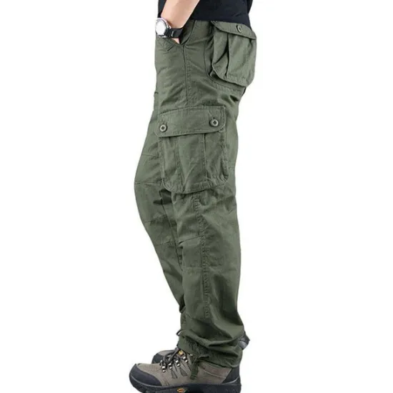 OUKU Men's Cargo Pants Cargo Trousers Hiking Pants 6 Pocket Plain Comfort Breathable Outdoor Daily Going out Fashion Casual Gray Green Army Yellow Micro-elastic