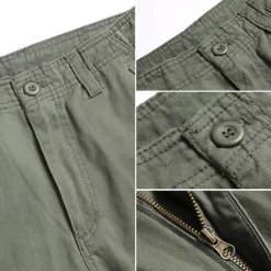 OUKU Men's Cargo Pants Cargo Trousers Hiking Pants 6 Pocket Plain Comfort Breathable Outdoor Daily Going out Fashion Casual Gray Green Army Yellow Micro-elastic