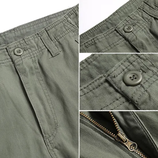 OUKU Men's Cargo Pants Cargo Trousers Hiking Pants 6 Pocket Plain Comfort Breathable Outdoor Daily Going out Fashion Casual Gray Green Army Yellow Micro-elastic