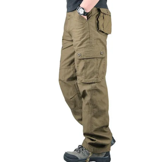 OUKU Men's Cargo Pants Cargo Trousers Hiking Pants 6 Pocket Plain Comfort Breathable Outdoor Daily Going out Fashion Casual Gray Green Army Yellow Micro-elastic