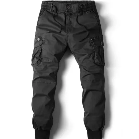 OUKU Men's Cargo Pants Cargo Trousers Trousers Tactical Drawstring Elastic Waist Multi Pocket Plain Breathable Outdoor Full Length Casual Daily Casual Tactical ArmyGreen Black Micro-elastic