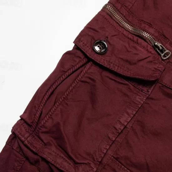 OUKU Men's Cargo Pants Cargo Trousers Trousers Tactical Drawstring Elastic Waist Multi Pocket Plain Breathable Outdoor Full Length Casual Daily Casual Tactical ArmyGreen Black Micro-elastic