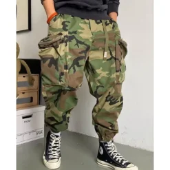 New OUKU Men's Cargo Pants Cargo Trousers Camo Pants Pocket Camouflage Comfort Breathable Outdoor Daily Going out Fashion Casual Army Green