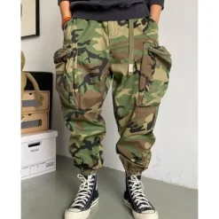 New OUKU Men's Cargo Pants Cargo Trousers Camo Pants Pocket Camouflage Comfort Breathable Outdoor Daily Going out Fashion Casual Army Green