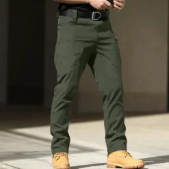 Clearance OUKU Men's Cargo Pants Combat Trousers Tactical Pants Trousers Pocket Plain Comfort Breathable Outdoor Daily Going out Fashion Casual Black Green
