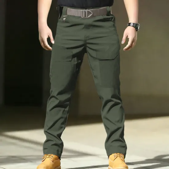 Clearance OUKU Men's Cargo Pants Combat Trousers Tactical Pants Trousers Pocket Plain Comfort Breathable Outdoor Daily Going out Fashion Casual Black Green