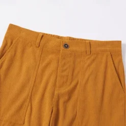 Online OUKU Men's Cargo Pants Corduroy Pants Trousers Casual Pants Pocket Elastic Waist Multi Pocket Plain Comfort Soft Full Length Outdoor Daily Going out Fashion Streetwear Black Brown Micro-elastic
