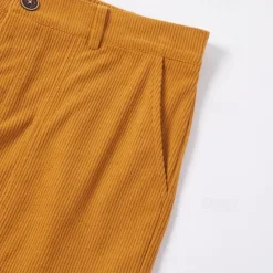 Online OUKU Men's Cargo Pants Corduroy Pants Trousers Casual Pants Pocket Elastic Waist Multi Pocket Plain Comfort Soft Full Length Outdoor Daily Going out Fashion Streetwear Black Brown Micro-elastic