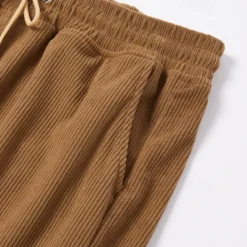 New OUKU Men's Cargo Pants Corduroy Pants Trousers Casual Pants Jogger Pants Drawstring Elastic Waist Multi Pocket Plain Comfort Warm Full Length Outdoor Casual Daily Fashion Streetwear Black Blue